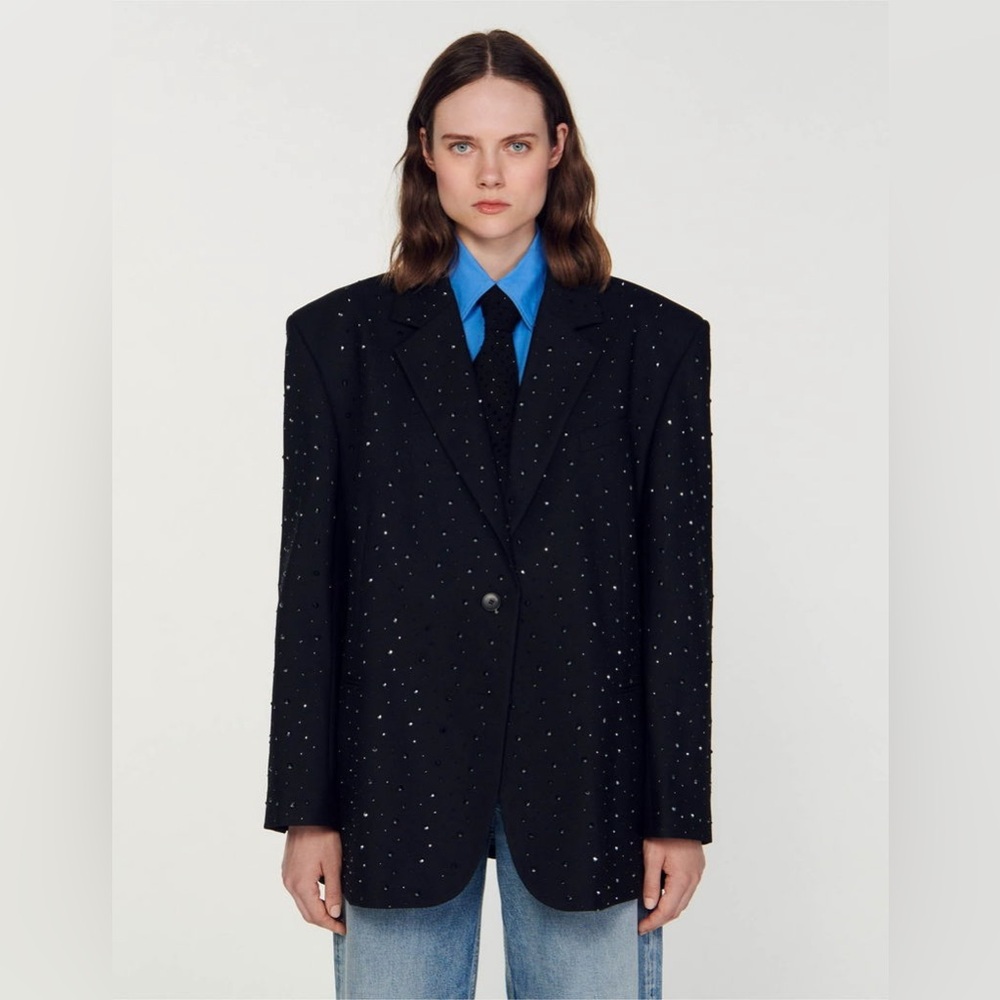 Sandro Rhinestone Blazer - Picture 2 of 5
